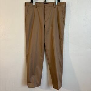 Izod American Chino Brown Straight Fit Dress Pants